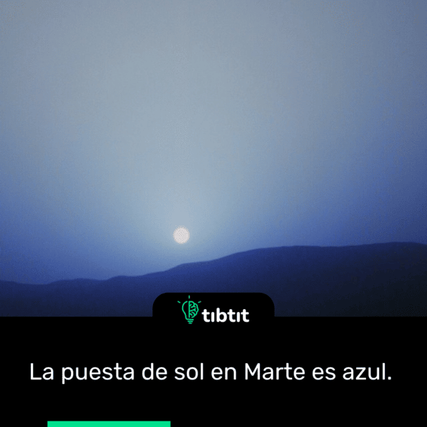 La puesta de sol en Marte es azul.