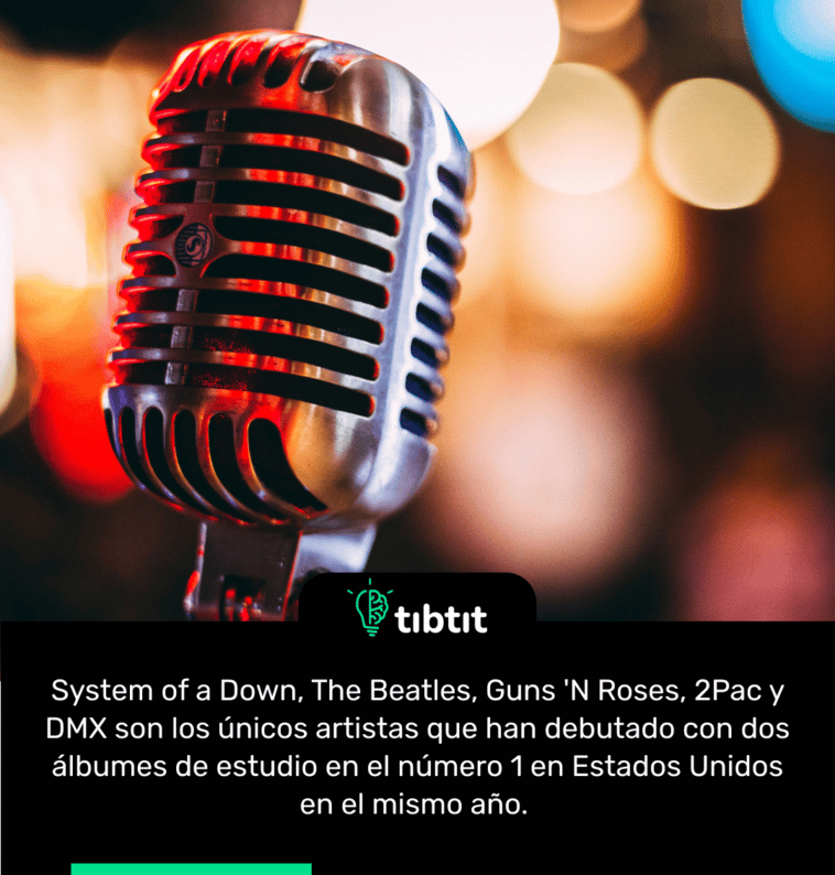 System of a Down, The Beatles, Guns 'N Roses, 2Pac y DMX son los únicos artistas que han debutado con dos álbumes de estudio en el número 1 en Estados Unidos en el mismo año.
