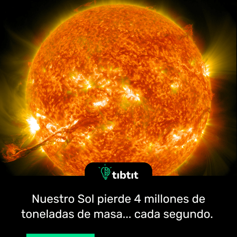 Nuestro Sol pierde 4 millones de toneladas de masa... cada segundo.