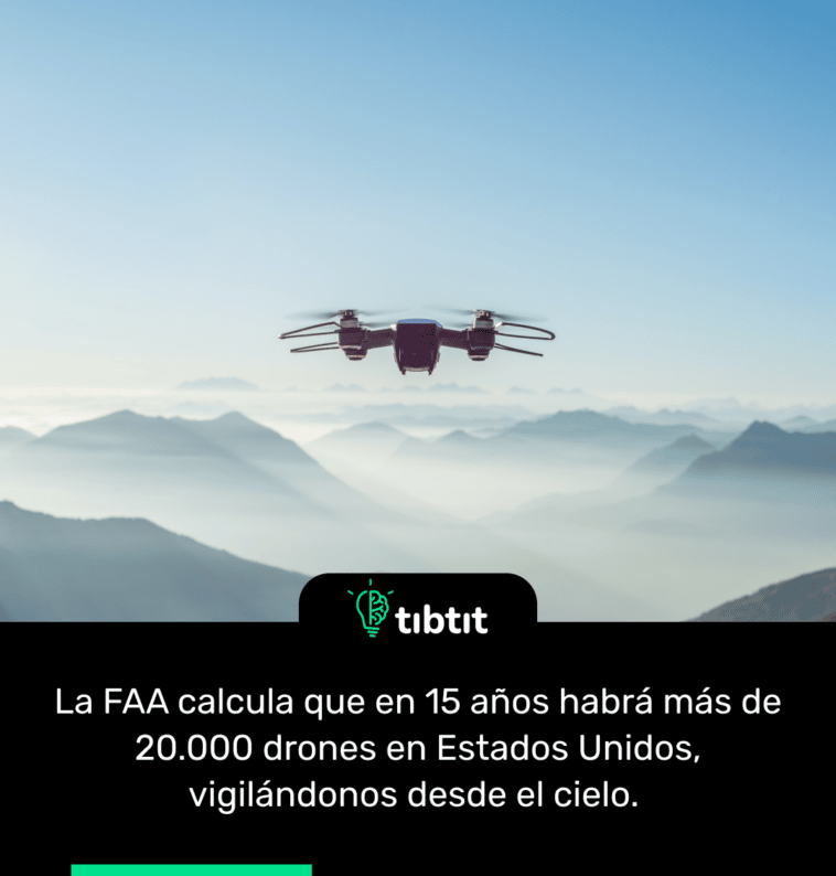 La FAA calcula que en 15 años habrá más de 20.000 drones en Estados Unidos, vigilándonos desde el cielo.