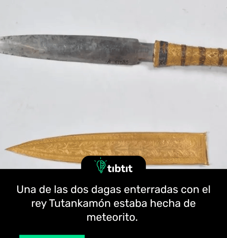 Una de las dos dagas enterradas con el rey Tutankamón estaba hecha de meteorito.