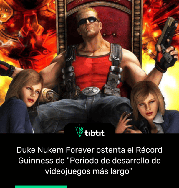 Duke Nukem Forever ostenta el Récord Guinness de "Periodo de desarrollo de videojuegos más largo"