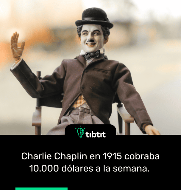Charlie Chaplin en 1915 cobraba 10.000 dólares a la semana.