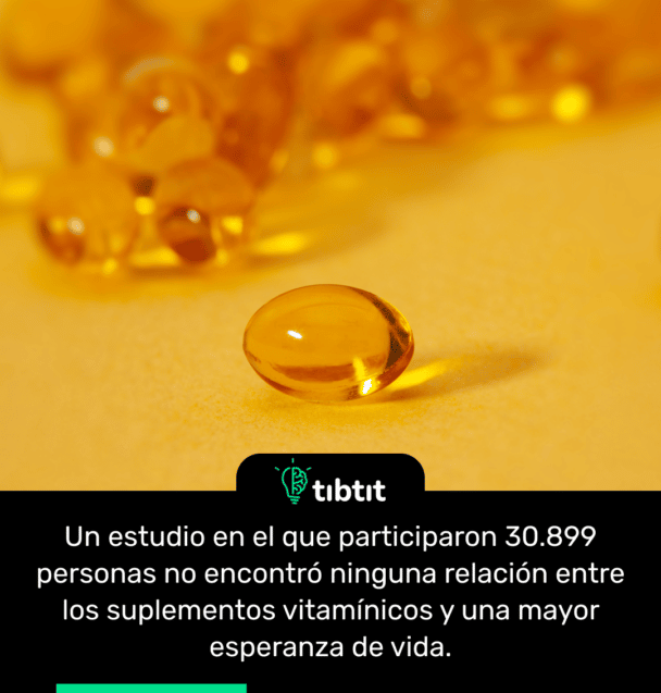Un estudio en el que participaron 30.899 personas no encontró ninguna relación entre los suplementos vitamínicos y una mayor esperanza de vida.