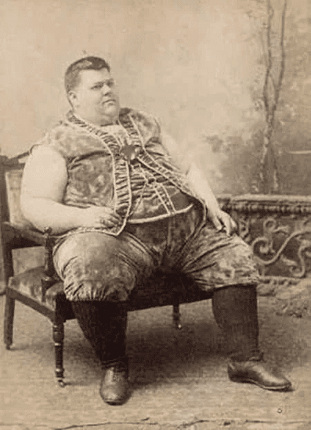 El hombre más gordo del mundo en 1890