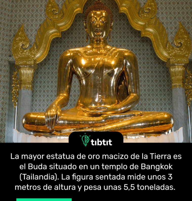 Mayor estatua de oro macizo