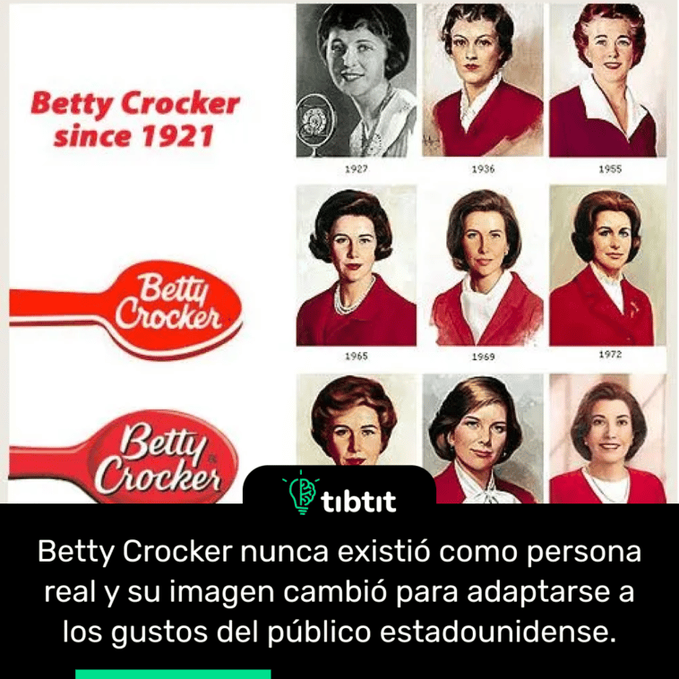 Betty Crocker nunca existió como persona real y su imagen cambió para adaptarse a los gustos del público estadounidense.