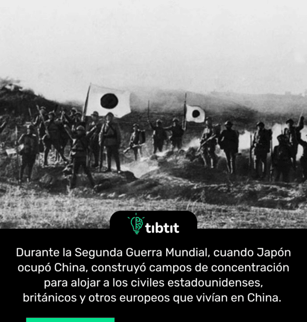 Durante la Segunda Guerra Mundial, cuando Japón ocupó China, construyó campos de concentración para alojar a los civiles estadounidenses, británicos y otros europeos que vivían en China.