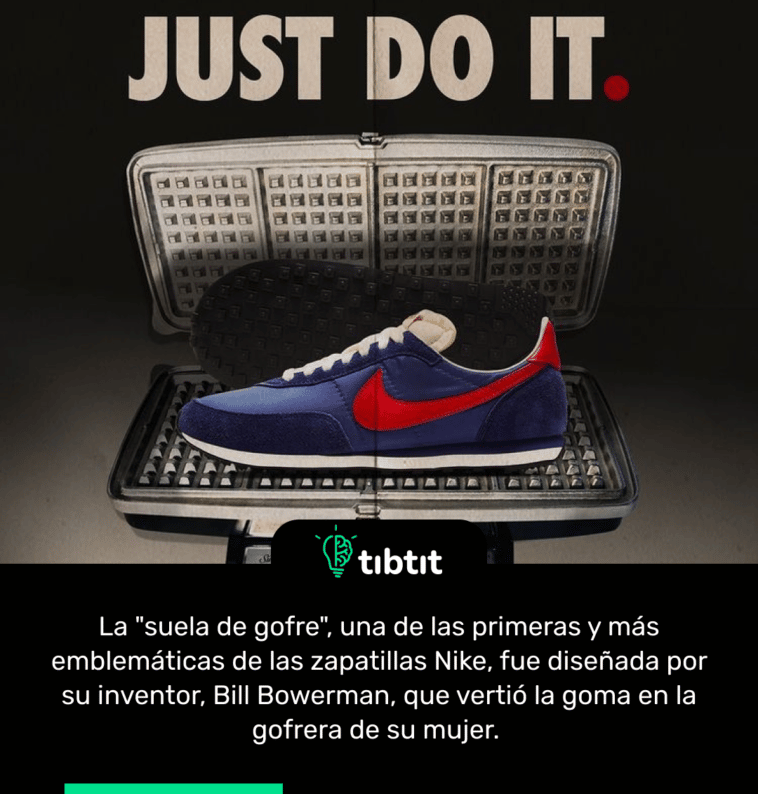 La "suela de gofre", una de las primeras y más emblemáticas de las zapatillas Nike, fue diseñada por su inventor, Bill Bowerman, que vertió la goma en la gofrera de su mujer.
