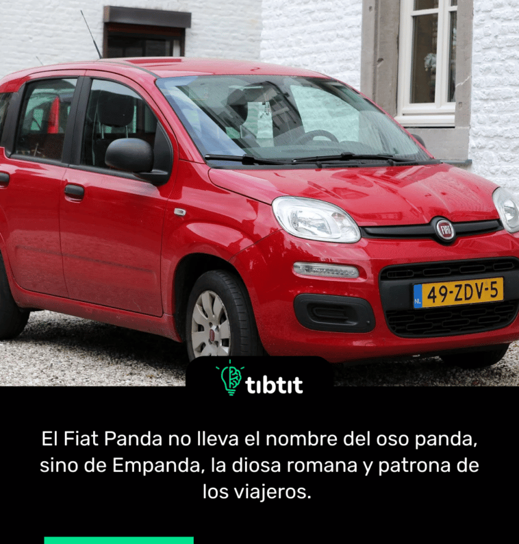 El Fiat Panda no lleva el nombre del oso panda, sino de Empanda, la diosa romana y patrona de los viajeros.