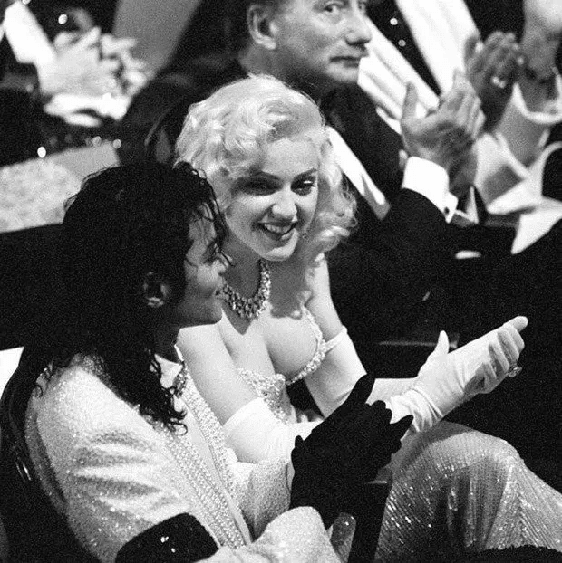 Michael Jackson y Madonna en los Premios de la Academia de 1991.