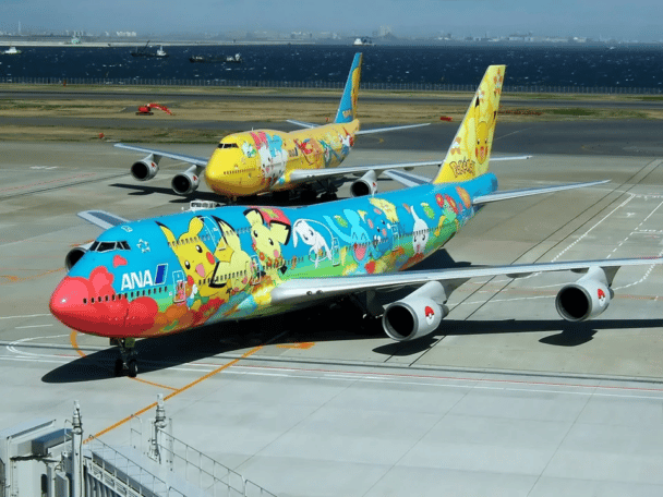 Aviones Pokemon de ANA (Aerolínea Japonesa)