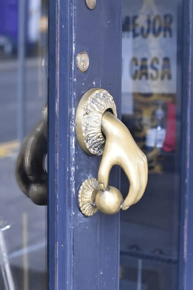 Un martinete de puerta en Edimburgo.