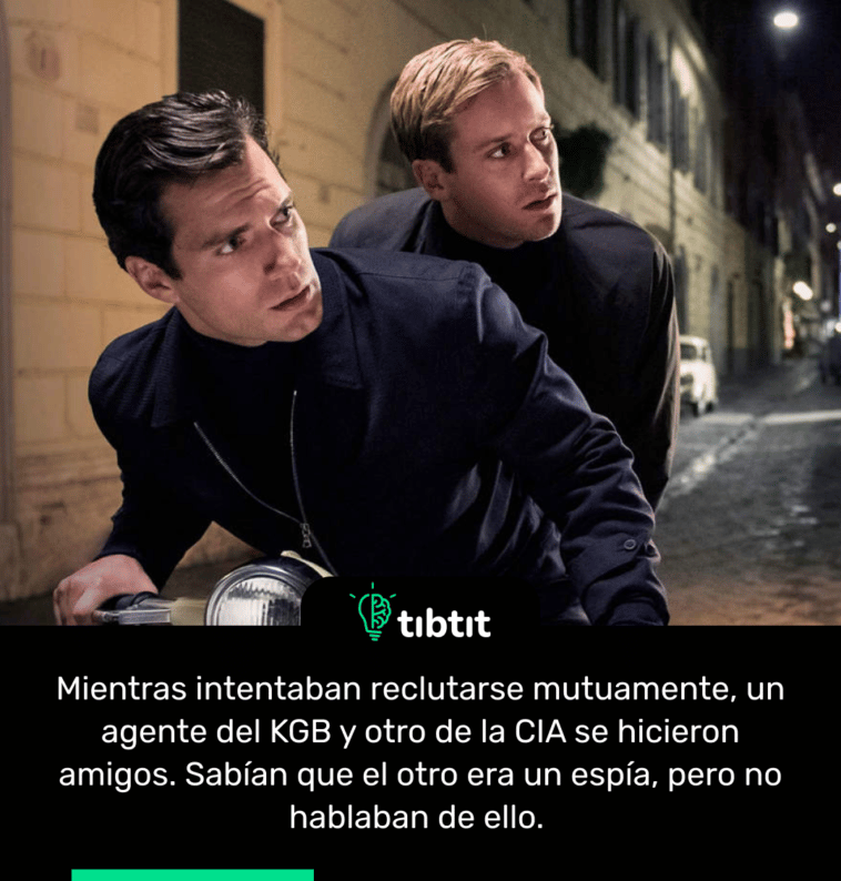 Mientras intentaban reclutarse mutuamente, un agente del KGB y otro de la CIA se hicieron amigos. Sabían que el otro era un espía, pero no hablaban de ello.