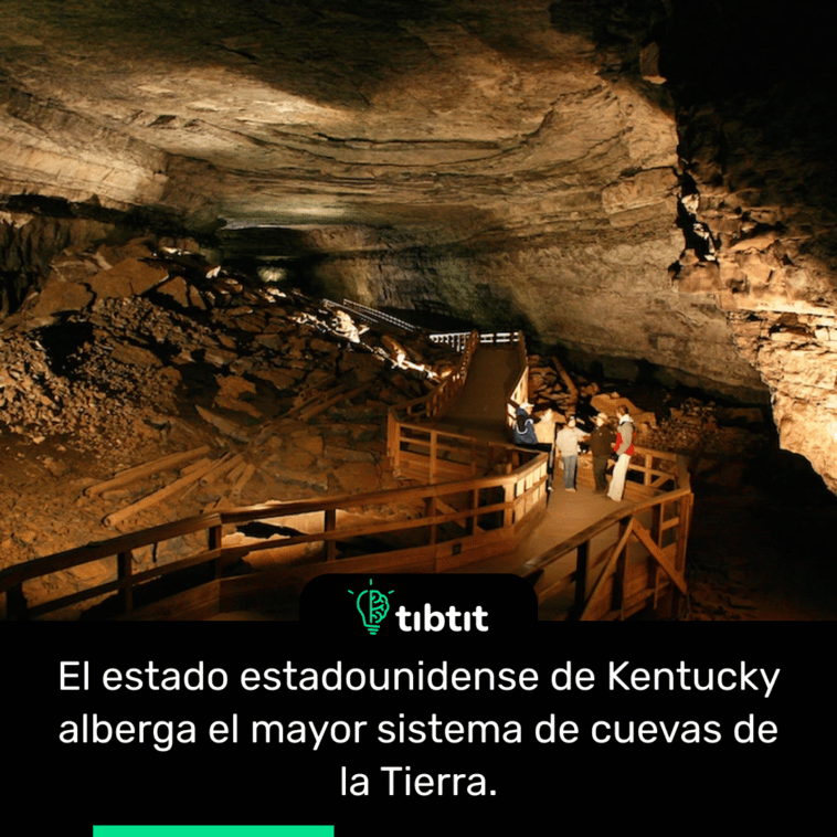 El estado estadounidense de Kentucky alberga el mayor sistema de cuevas de la Tierra.