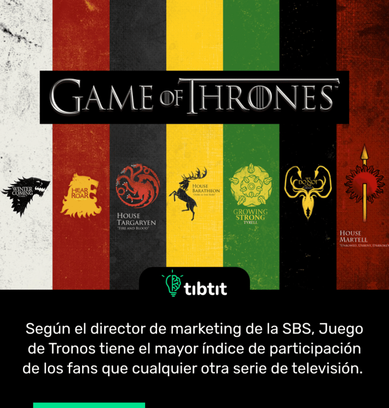 Según el director de marketing de la SBS, Juego de Tronos tiene el mayor índice de participación de los fans que cualquier otra serie de televisión.