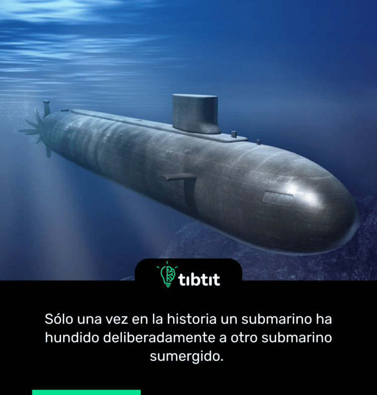 Sólo una vez en la historia un submarino ha hundido deliberadamente a otro submarino sumergido.