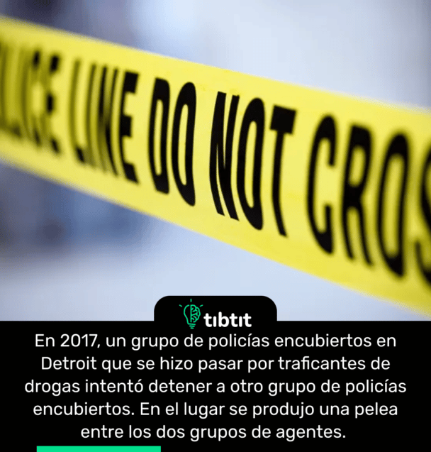 En 2017, un grupo de policías encubiertos en Detroit que se hizo pasar por traficantes de drogas intentó detener a otro grupo de policías encubiertos. En el lugar se produjo una pelea entre los dos grupos de agentes.