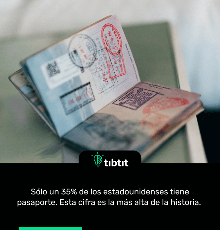 Sólo un 35% de los estadounidenses tiene pasaporte. Esta cifra es la más alta de la historia.