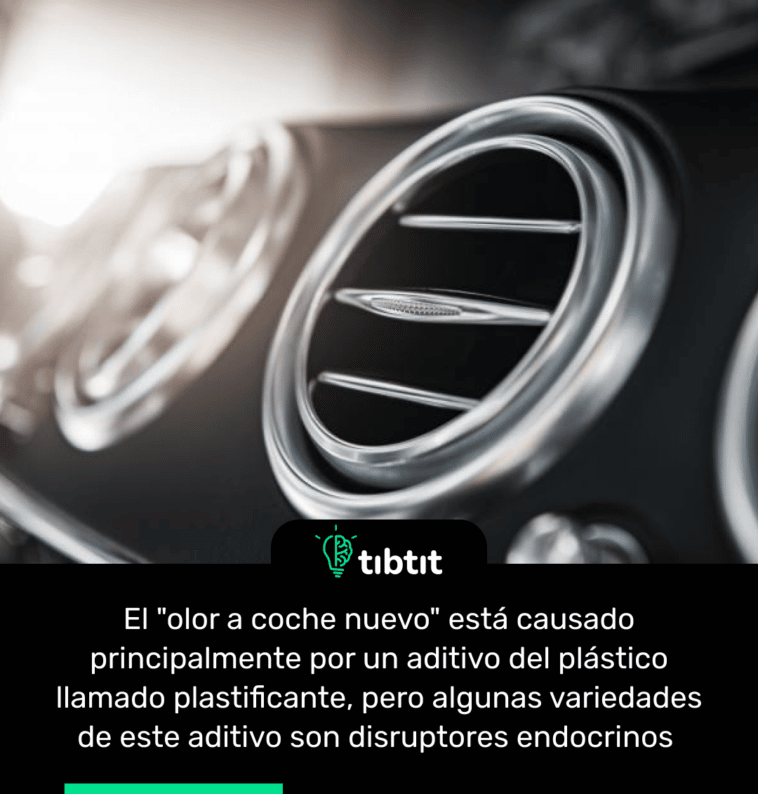 El "olor a coche nuevo" está causado principalmente por un aditivo del plástico llamado plastificante, pero algunas variedades de este aditivo son disruptores endocrinos