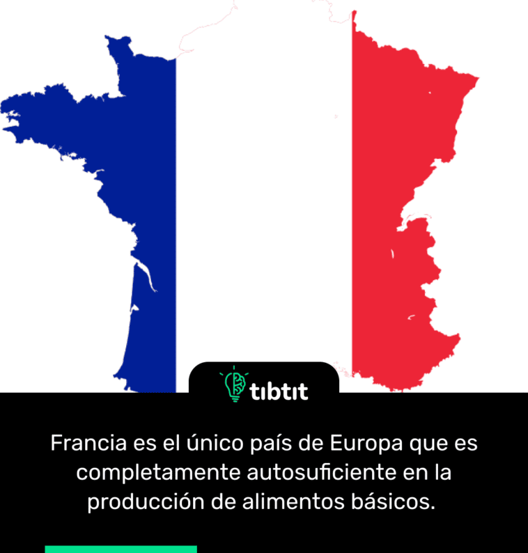 Francia es el único país de Europa que es completamente autosuficiente en la producción de alimentos básicos.