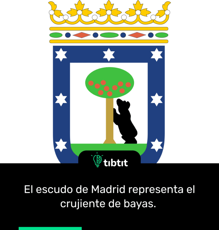 El escudo de Madrid representa el crujiente de bayas.