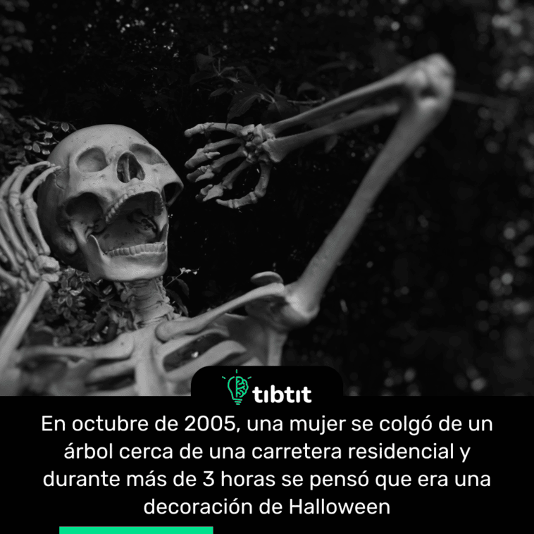 En octubre de 2005, una mujer se colgó de un árbol cerca de una carretera residencial y durante más de 3 horas se pensó que era una decoración de Halloween