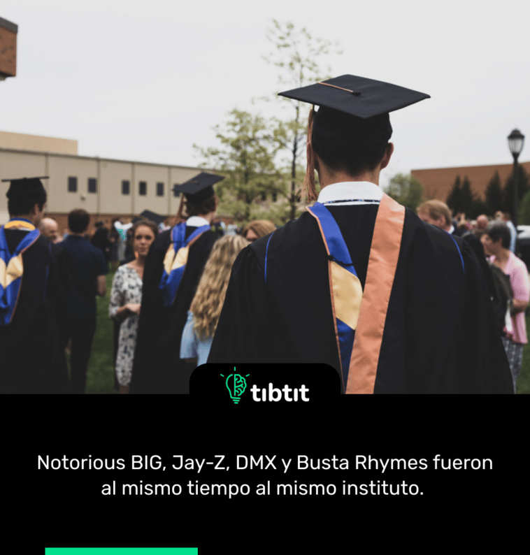 Notorious BIG, Jay-Z, DMX y Busta Rhymes fueron al mismo tiempo al mismo instituto.