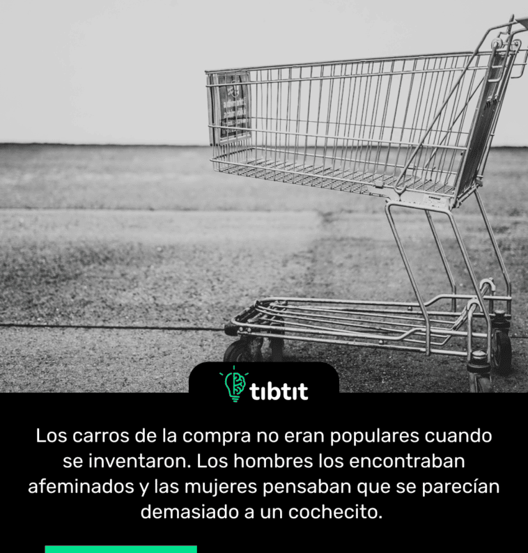 Los carros de la compra no eran populares cuando se inventaron. Los hombres los encontraban afeminados y las mujeres pensaban que se parecían demasiado a un cochecito.