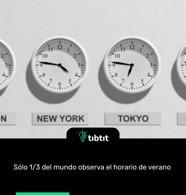 Sólo 1/3 del mundo observa el horario de verano