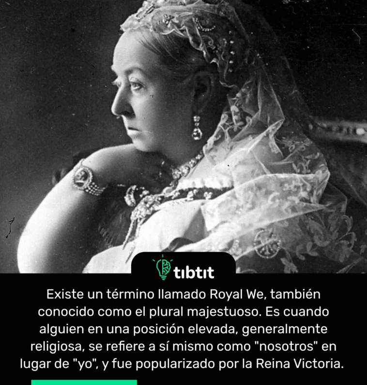 Existe un término llamado Royal We, también conocido como el plural majestuoso. Es cuando alguien en una posición elevada, generalmente religiosa, se refiere a sí mismo como "nosotros" en lugar de "yo", y fue popularizado por la Reina Victoria.