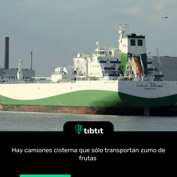 Hay camiones cisterna que sĂłlo transportan zumo de frutas