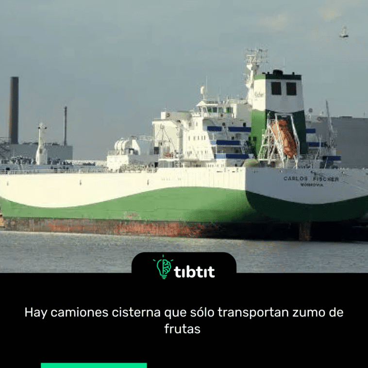 Hay camiones cisterna que sólo transportan zumo de frutas
