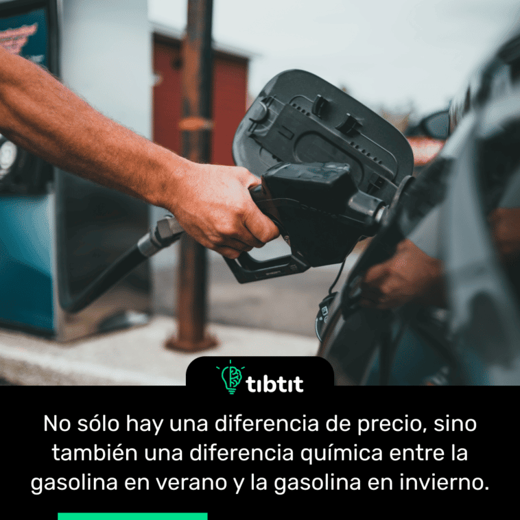 No sólo hay una diferencia de precio, sino también una diferencia química entre la gasolina en verano y la gasolina en invierno.