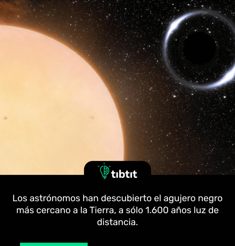 Los astrónomos han descubierto el agujero negro más cercano a la Tierra, a sólo 1.600 años luz de distancia.