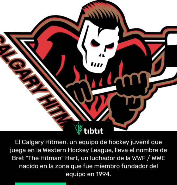 El Calgary Hitmen, un equipo de hockey juvenil que juega en la Western Hockey League, lleva el nombre de Bret "The Hitman" Hart, un luchador de la WWF / WWE nacido en la zona que fue miembro fundador del equipo en 1994.