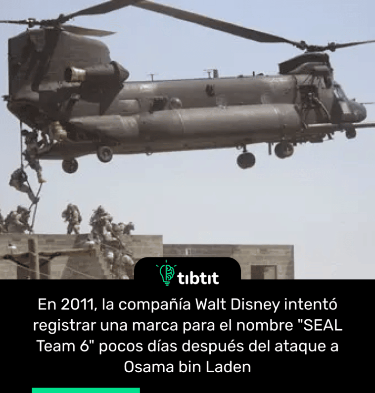 En 2011, la compañía Walt Disney intentó registrar una marca para el nombre "SEAL Team 6" pocos días después del ataque a Osama bin Laden