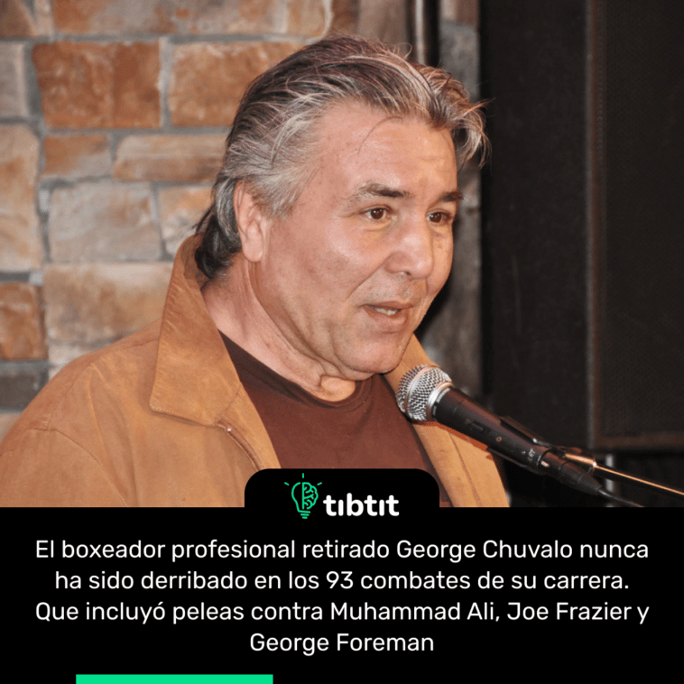 El boxeador profesional retirado George Chuvalo nunca ha sido derribado en los 93 combates de su carrera. Que incluyó peleas contra Muhammad Ali, Joe Frazier y George Foreman