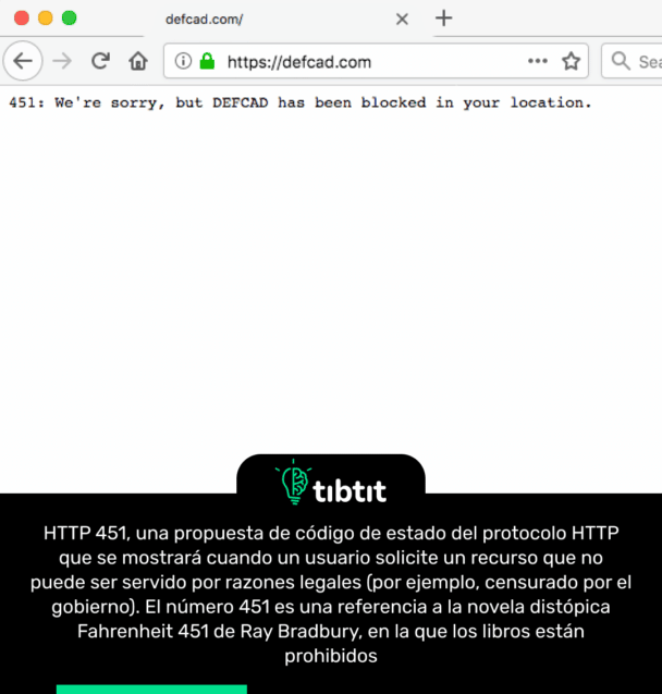 HTTP 451, una propuesta de código de estado del protocolo HTTP que se mostrará cuando un usuario solicite un recurso que no puede ser servido por razones legales (por ejemplo, censurado por el gobierno). El número 451 es una referencia a la novela distópica Fahrenheit 451 de Ray Bradbury, en la que los libros están prohibidos