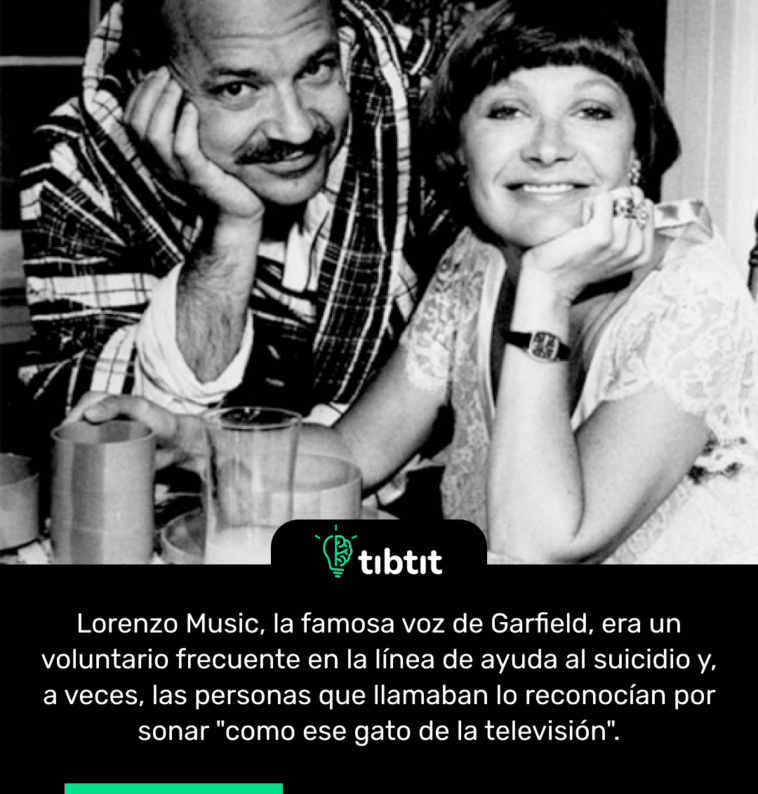 Lorenzo Music, la famosa voz de Garfield, era un voluntario frecuente en la línea de ayuda al suicidio y, a veces, las personas que llamaban lo reconocían por sonar "como ese gato de la televisión".