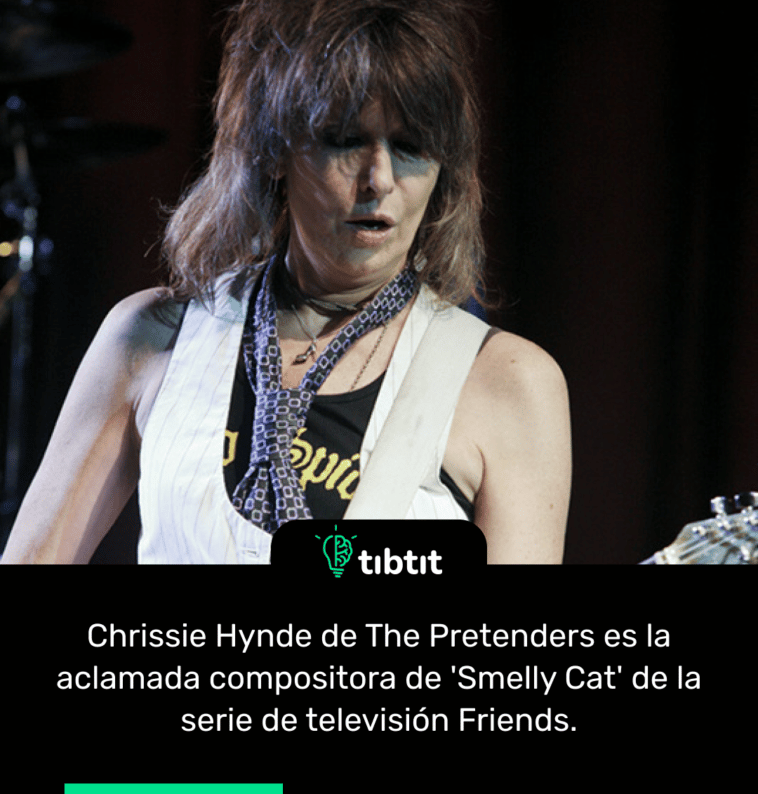 Chrissie Hynde de The Pretenders es la aclamada compositora de 'Smelly Cat' de la serie de televisión Friends.