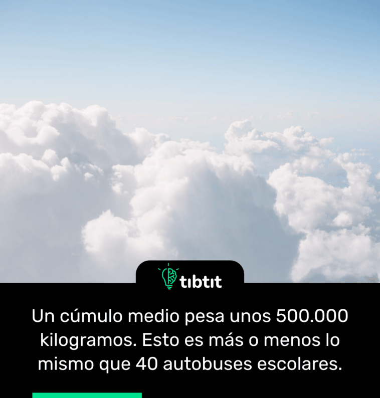 Un cúmulo medio pesa unos 500.000 kilogramos. Esto es más o menos lo mismo que 40 autobuses escolares.