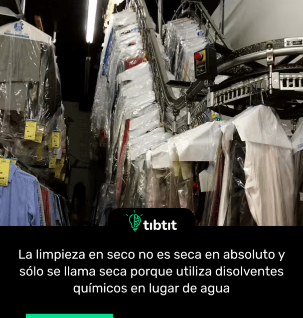 La limpieza en seco no es seca en absoluto y sólo se llama seca porque utiliza disolventes químicos en lugar de agua