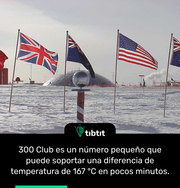 300 Club es un número pequeño que puede soportar una diferencia de temperatura de 167 °C en pocos minutos.