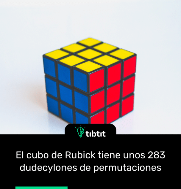 El cubo de Rubick tiene unos 283 dudecylones de permutaciones
