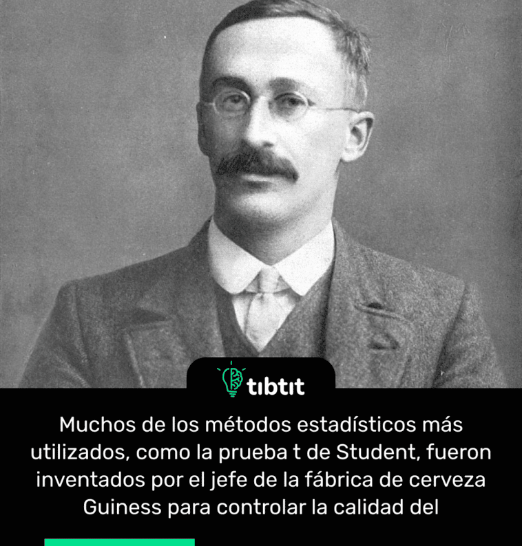 Muchos de los métodos estadísticos más utilizados, como la prueba t de Student, fueron inventados por el jefe de la fábrica de cerveza Guinness para controlar la calidad del