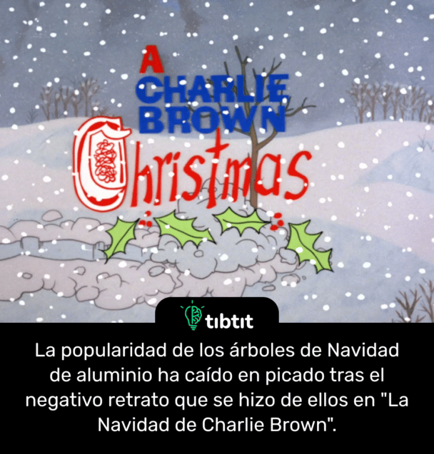La popularidad de los árboles de Navidad de aluminio ha caído en picado tras el negativo retrato que se hizo de ellos en "La Navidad de Charlie Brown".