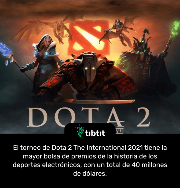 El torneo de Dota 2 The International 2021 tiene la mayor bolsa de premios de la historia de los deportes electrónicos, con un total de 40 millones de dólares.