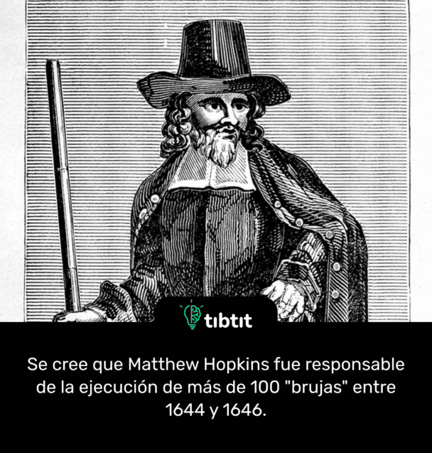 Se cree que Matthew Hopkins fue responsable de la ejecución de más de 100 "brujas" entre 1644 y 1646.