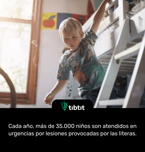 Cada año, más de 35.000 niños son atendidos en urgencias por lesiones provocadas por las literas.